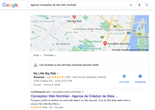 google my business référencement