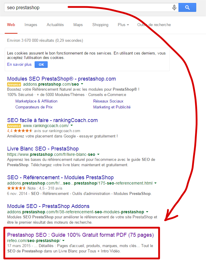 référencement 1ère page google